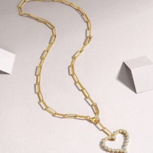 Heart's Wish - Fashionable Diamond Jewelry, Silver Jewelry, 13g Pure Silver Jewelry, Set With Small Moissanite S925 Sterling Silver And Gold-plated